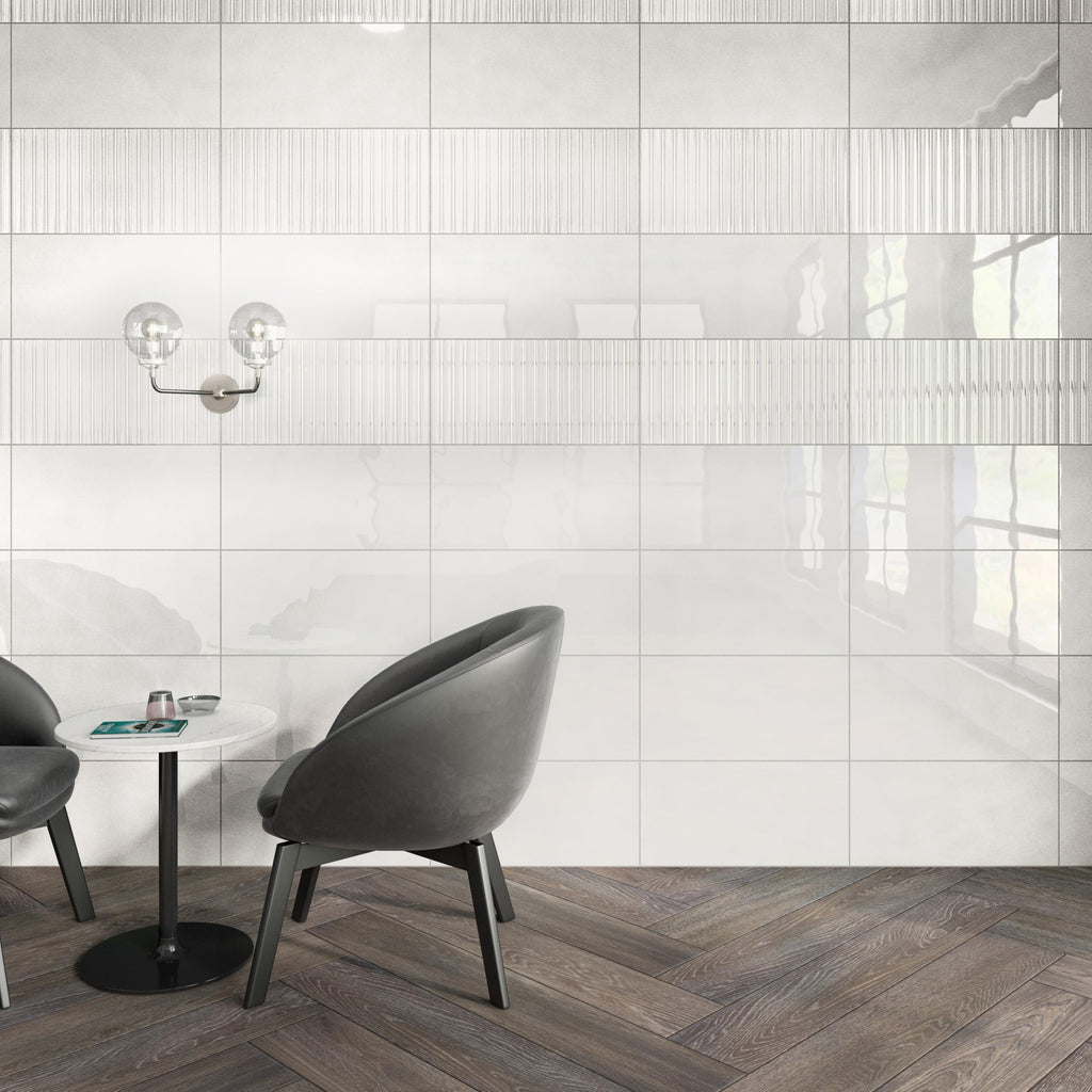 Luminique 12 x 24 Glazed Ceramic Fluted Wall Tile (8 PC Per Carton) (15.56 SQFT Per Carton)