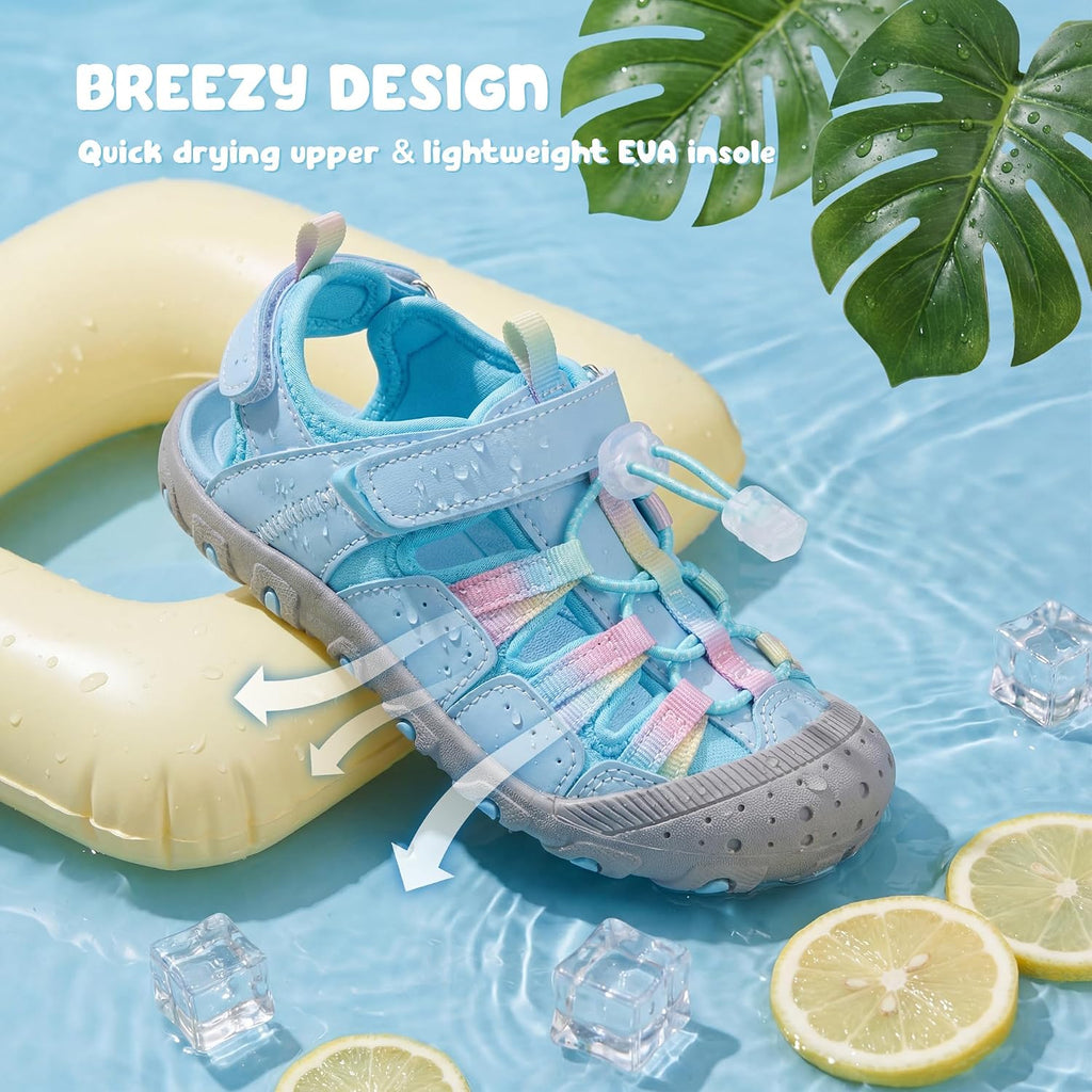 Boys Girls Closed-Toe Hiking Water Summer Sandals