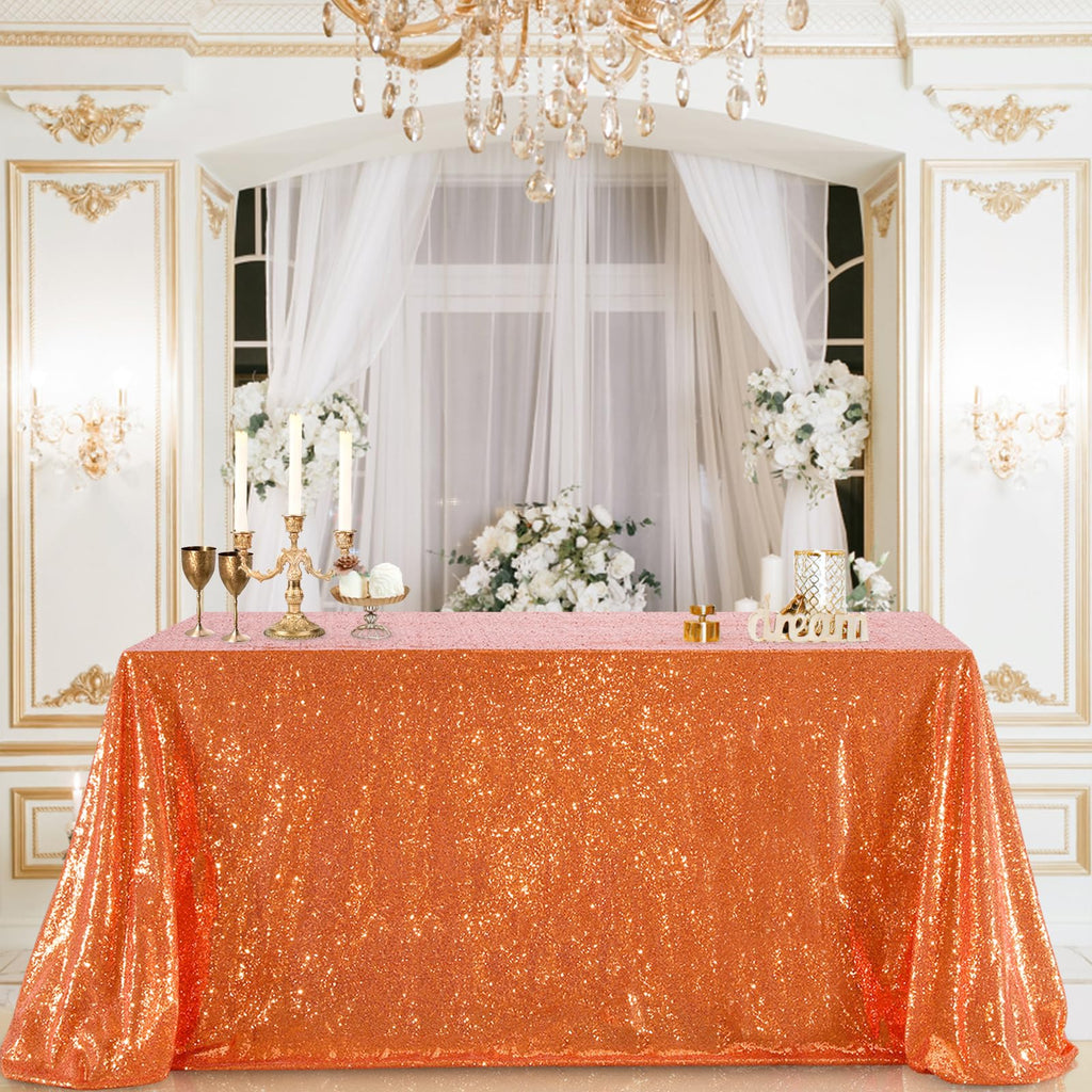 Sequin Tablecloth Sparkle Halloween Tablecloths for Round Rectangle Desk