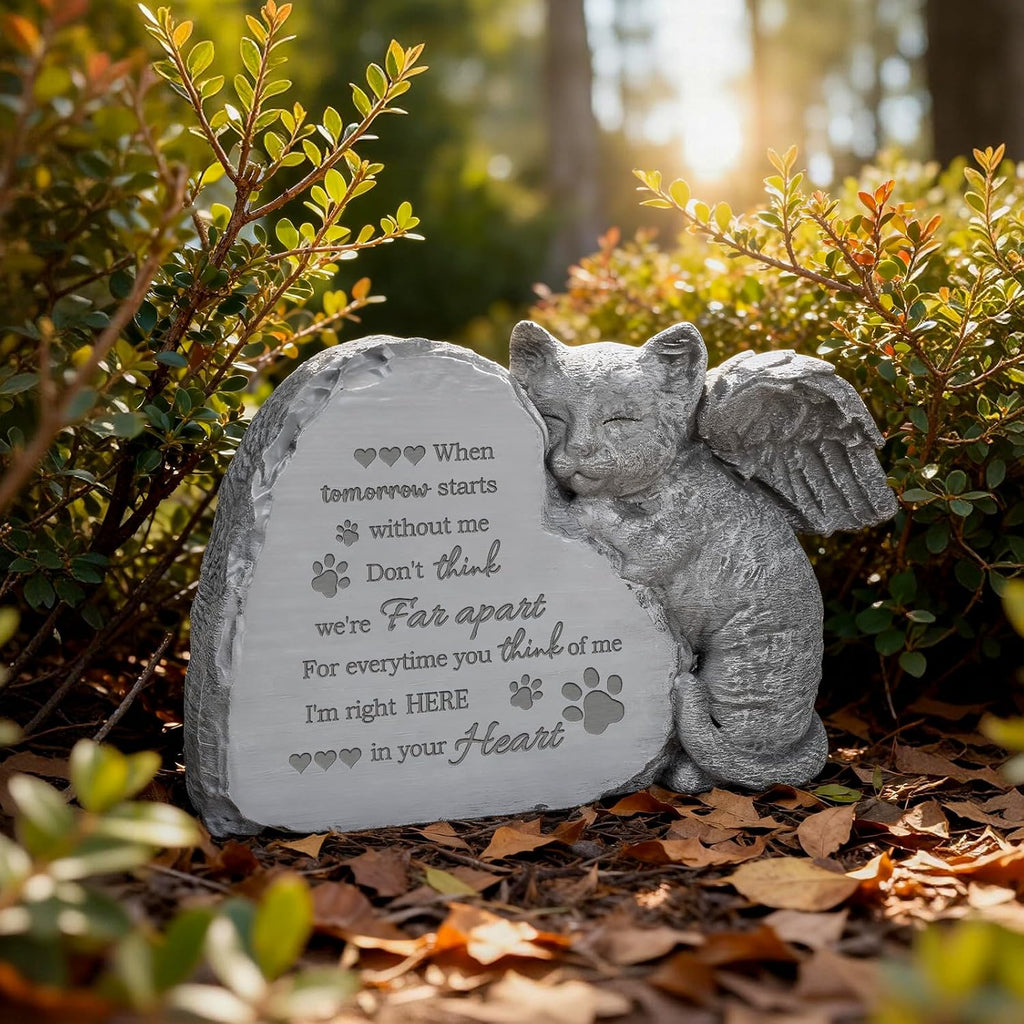 Cat Memorial Gifts for Loss of Cat, Pet Memorial Stone