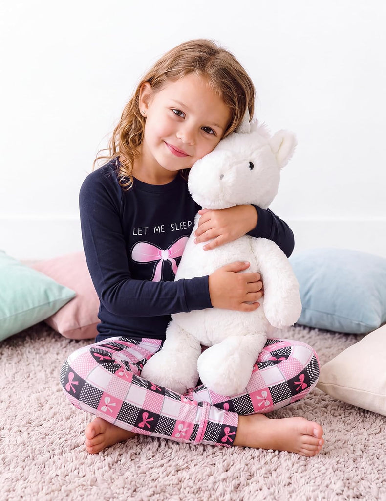 Girls Pajamas Long Sleeve Snug Fit Pjs Set Kids Cute Sleepwear