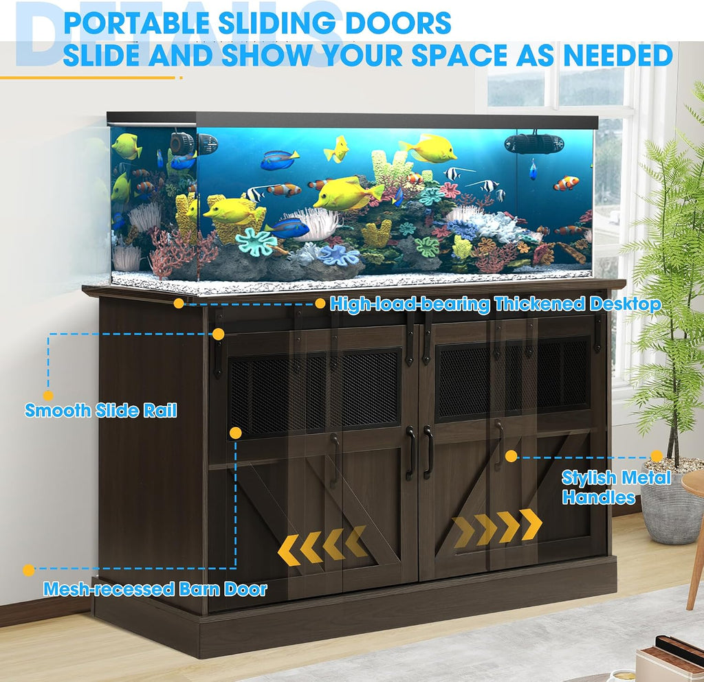 55-75 Gallon Fish Tank Stand, Heavy Duty Aquarium Stand, 1300LBS