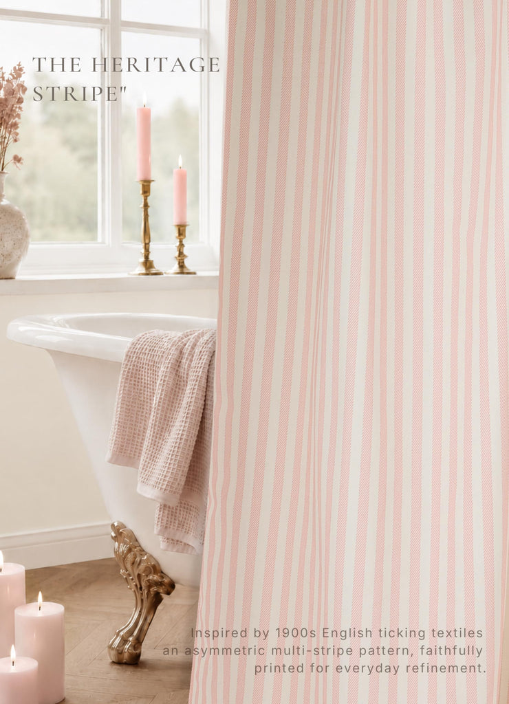Pink Striped Cotton Blend 72X72 Inches Machine Wash