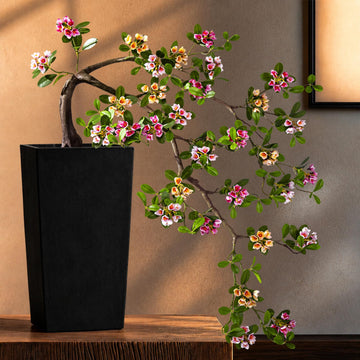 Large Artificial Bonsai Tree 3ft Fake Bonsai Artificial Cherry Blossom Tree Sakura Faux Bonsai Desk Japanese Decor