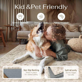 2x8 Washable Neutral Runner Rug Beige Vintage Hallway Kitchen Carpet Non-Slip Soft Low Pile Farmhous