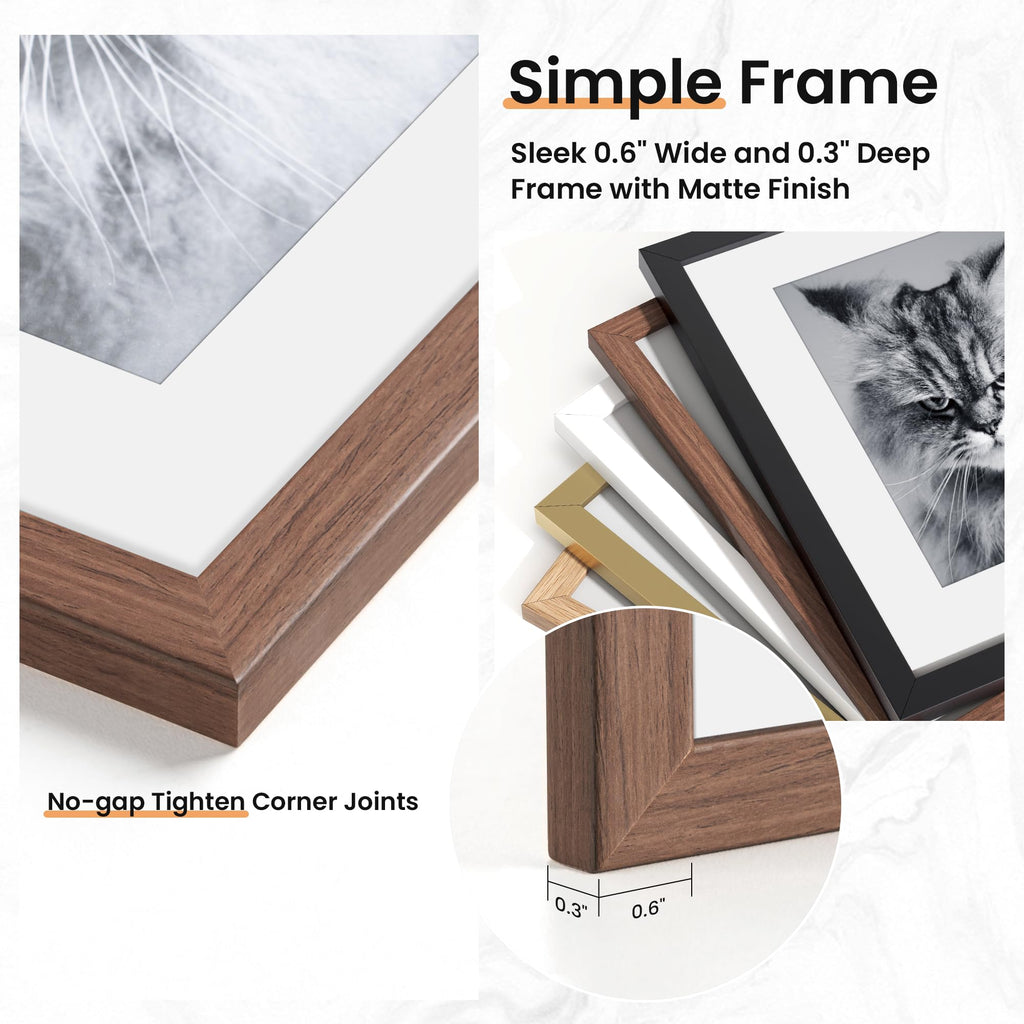 15 Pack Picture Frames Collage Wall Decor, Gallery Frame Set for Wall Mounting or Tabletop Display, Multi Sizes