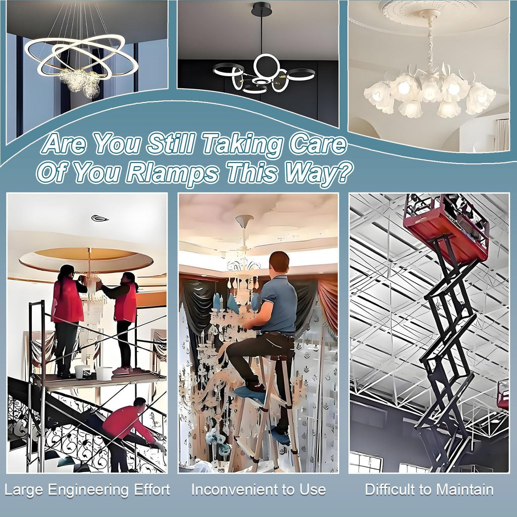 396 lb Motorized Chandelier Lift System with Remote Control – Mid-Capacity