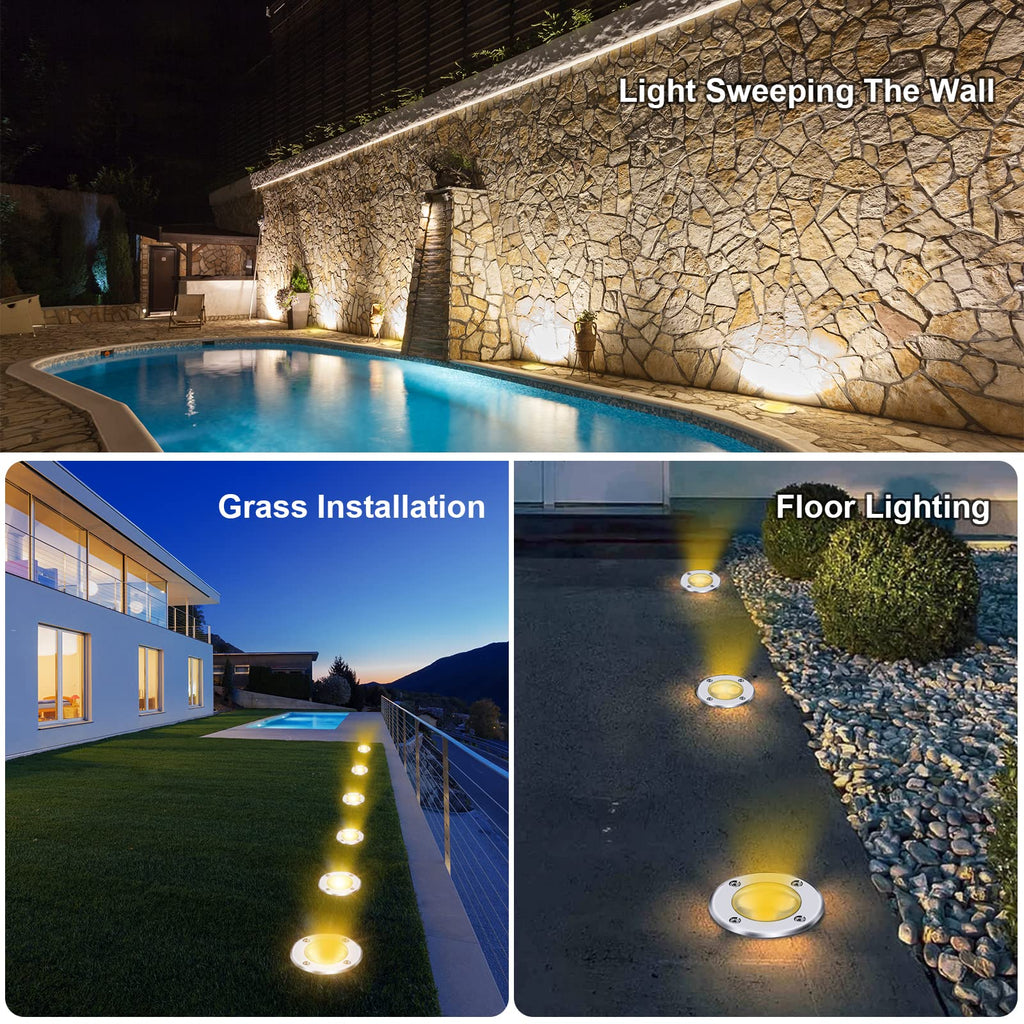 4 Pack 3w 12v Low Voltage In-ground Lights LED Landscape Light Waterproof IP67 Pathway Lights Outdoor spotlights