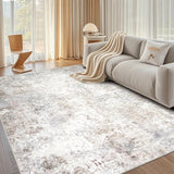 Washable Rugs 8x10 Area Rugs for Living Room,Modern Abstract Rugs for Bedroom,Large Carpets,Ultra Soft Faux Wool Retro