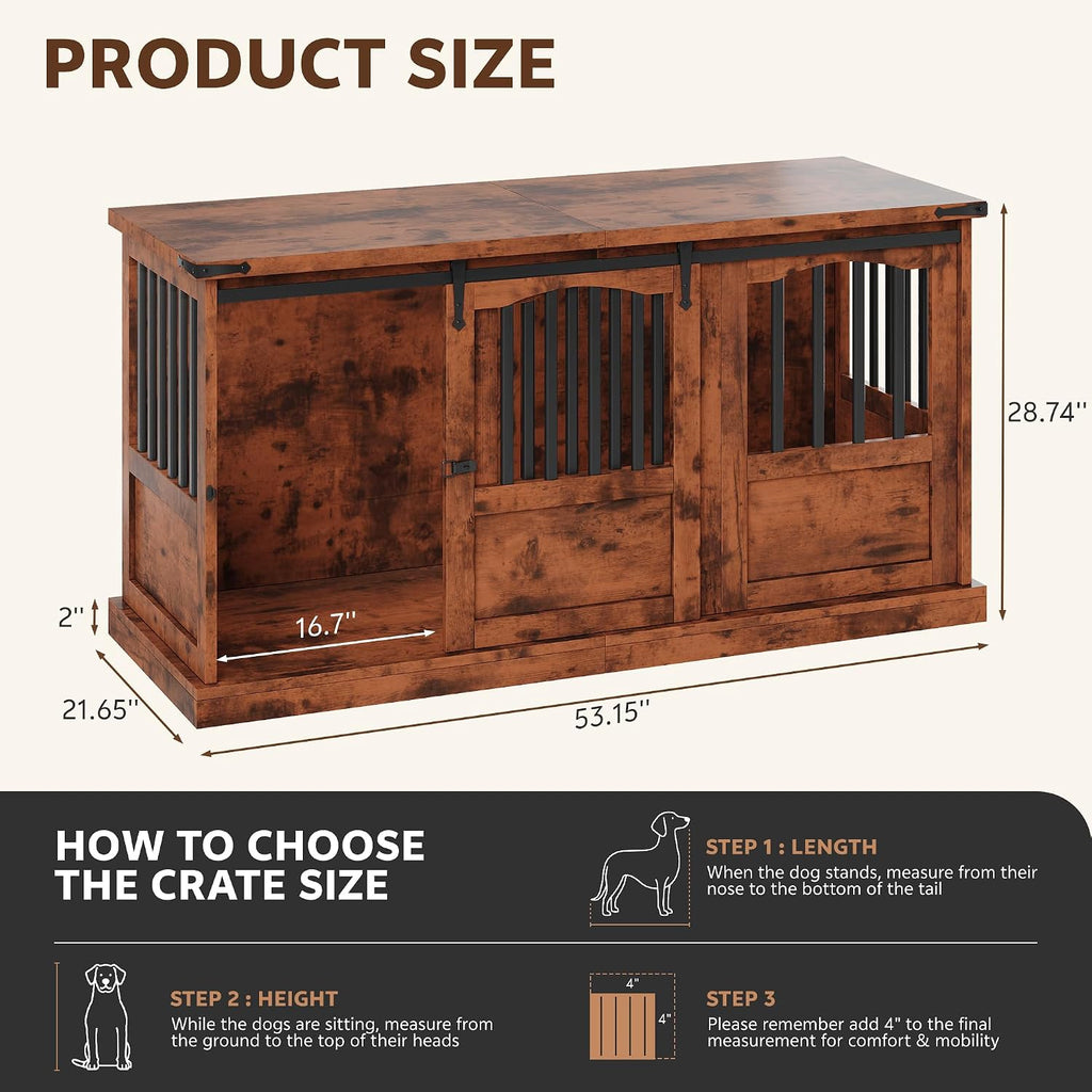 Dog Crate Furniture Heavy Duty Dog Kennel Furniture Brown