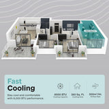 8,000 BTU Portable Air Conditioner and Heater, Small AC with Dehumidifier and Fan