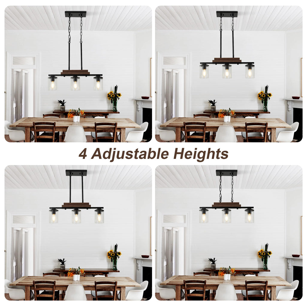 Dining Room Light Fixture,3-Light Farmhouse Kitchen Island Lighting