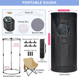 UrMoon Portable Steam Sauna Box for Home, Person Saunas Tent for Spa Therapy,Relaxation,Detoxification,Gym,Pilates,Garage,Hot Tub,with Remote Control,Waterproof,Thermal Insulation,Indoor&Outdoor Black