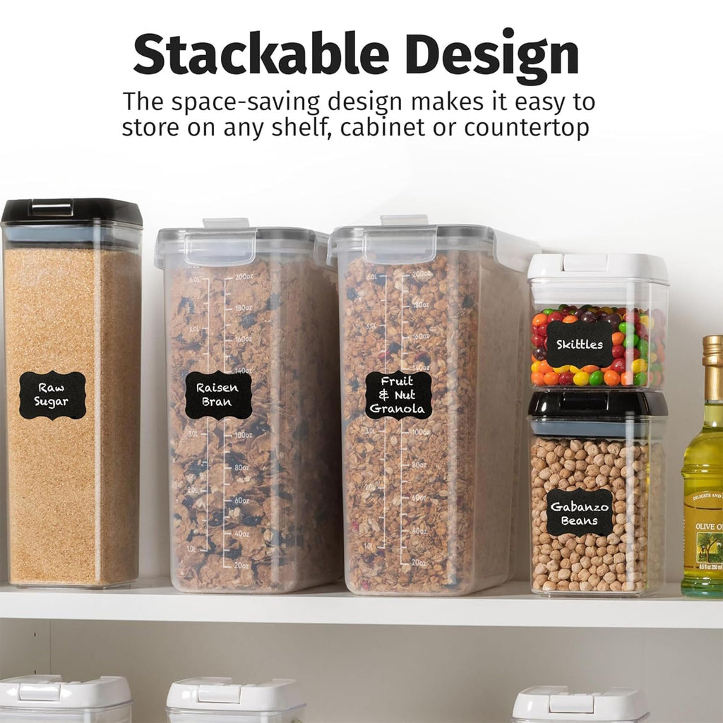 2 Pack (6.3L / 213OZ) EXTRA Large Airtight Food Storage Cereal Containers for Bulk Food Storage BPA-Free Plastic