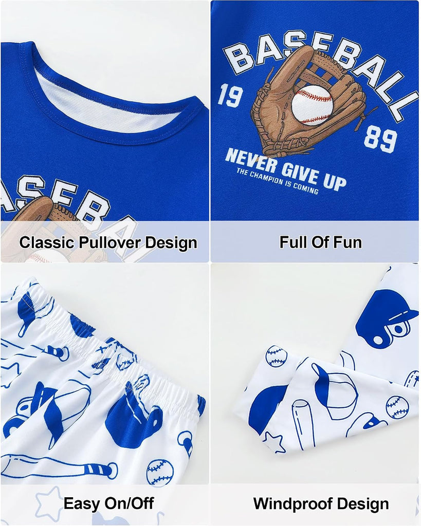 Boys Pajamas 2 Piece Long Sleeve Top and Pants Set Kids