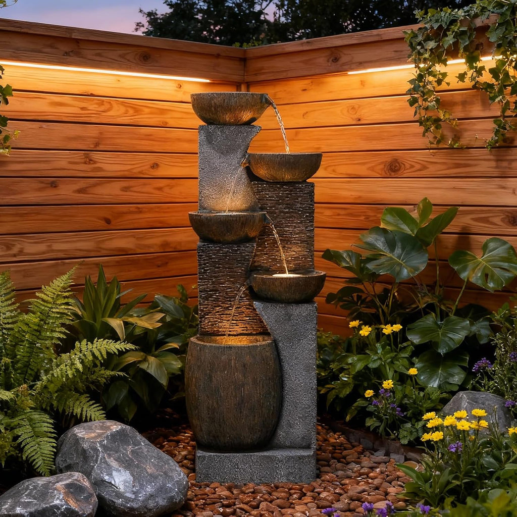 51.4" H Outdoor Garden Water Fountain