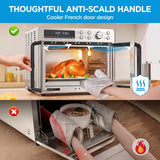 Flexify Classic French Door Toaster Oven Air Fryer Combo, 10-in-1 Large Capacity 26.4 QT Countertop Oven, 25% Faster