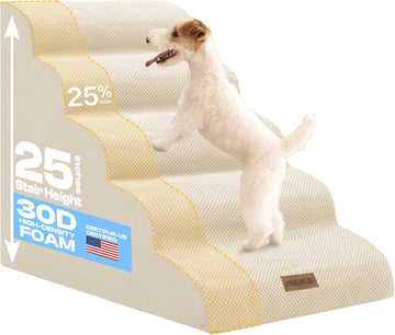 Extra Wide Dog Stairs for Large Dogs, 25" H Pet Steps for High Beds