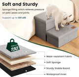 Dog Stairs with Storage 13" H, Foldable Pet Stairs for Small Medium or Large Dogs