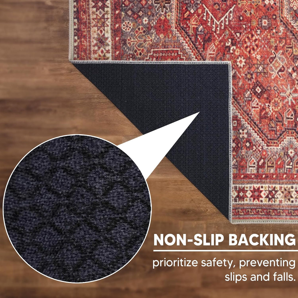 3x5 Rug - Machine Washable Entry Rug with Non-Slip Backing, Ideal