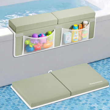 Bath Kneeler and Elbow Rest Pad Set-Baby Bath Kneeler with 1.5'' Comfortable Thick Memory Foam, Non-Slip Knee & Arm