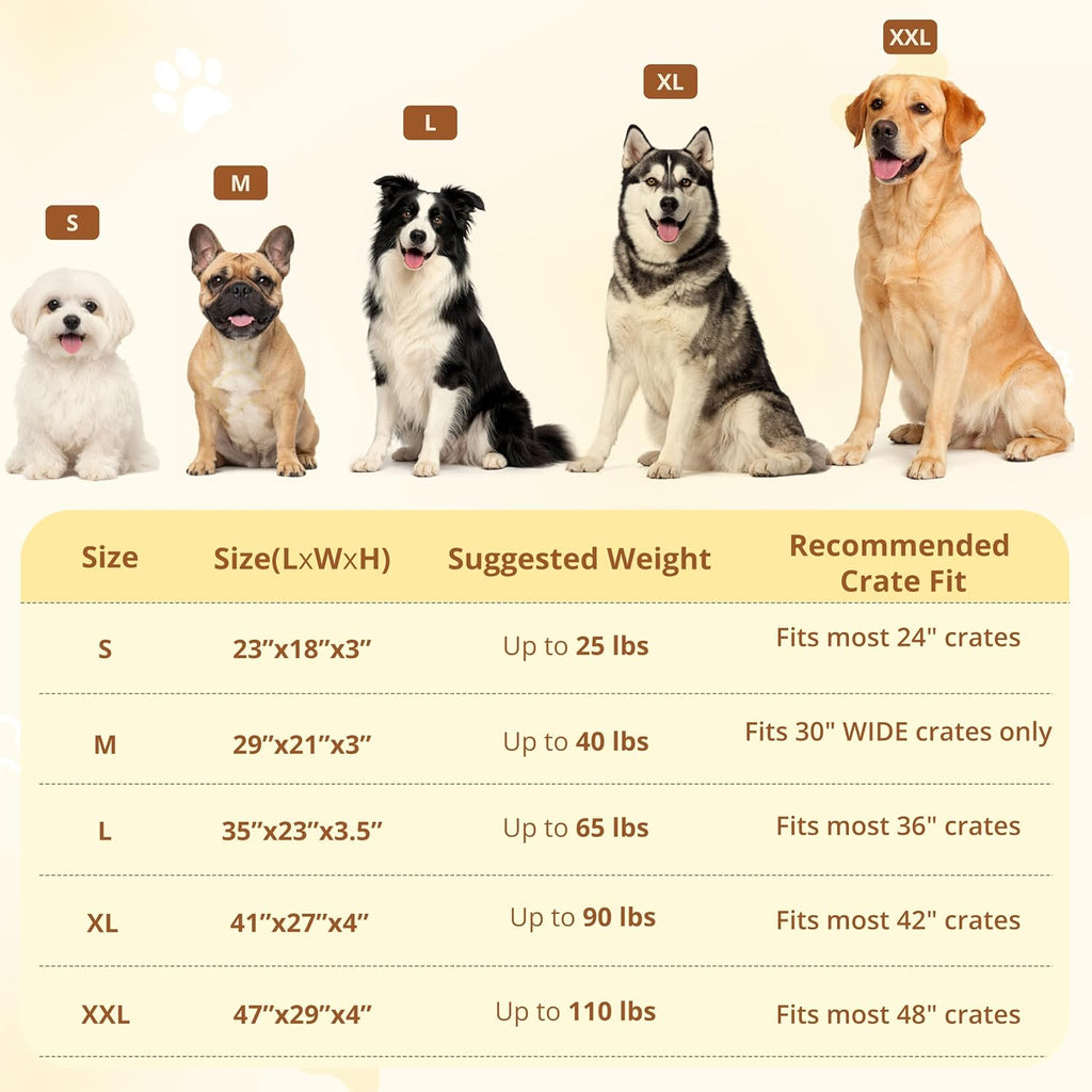 Dog Bed for Medium Dogs, Shredded Memory Foam, Washable, Non-Slip