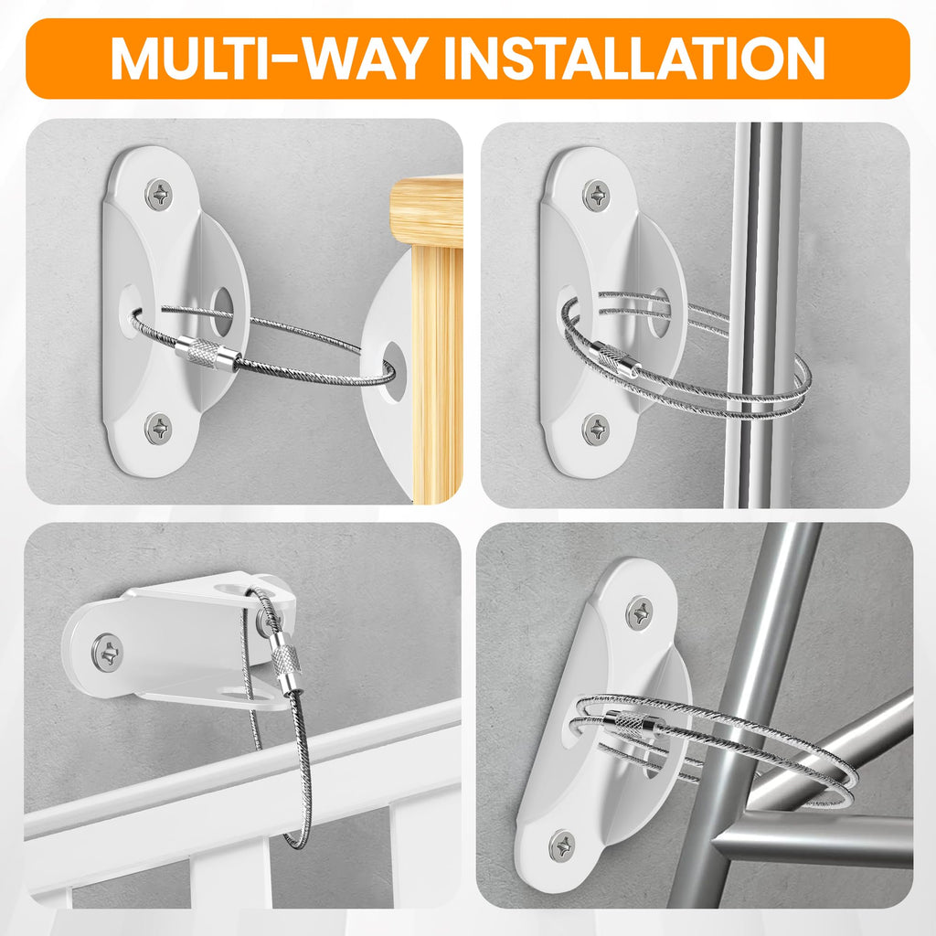 Furniture Anchors for Baby Proofing (10 Pack) Anti Tip Furniture Anchors Securing 400lbs,Wall Anchor Earthquake