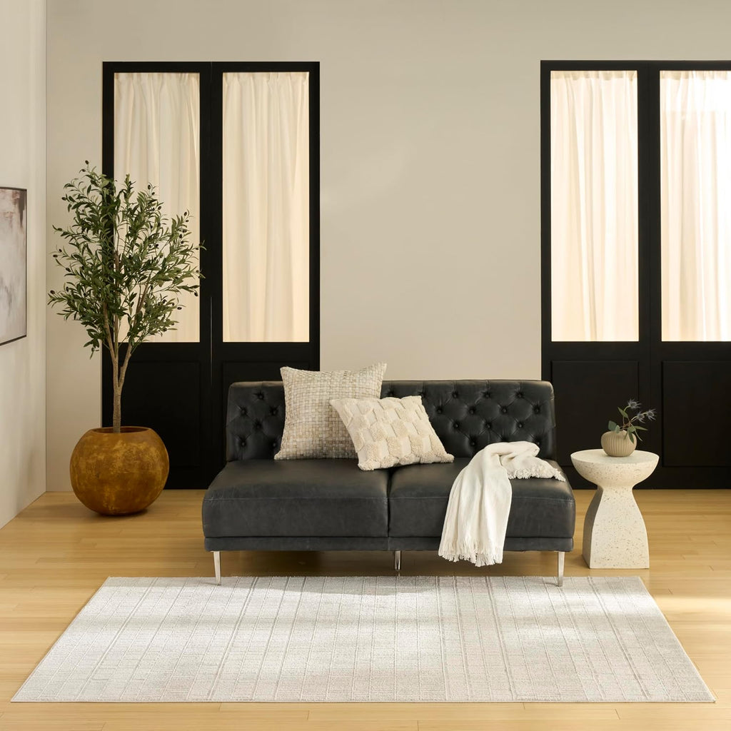 Home Nordic Ivory Area Rug - Easy Clean, Non Shedding, Bed Room, Living Room, Dining Room, Kitchen