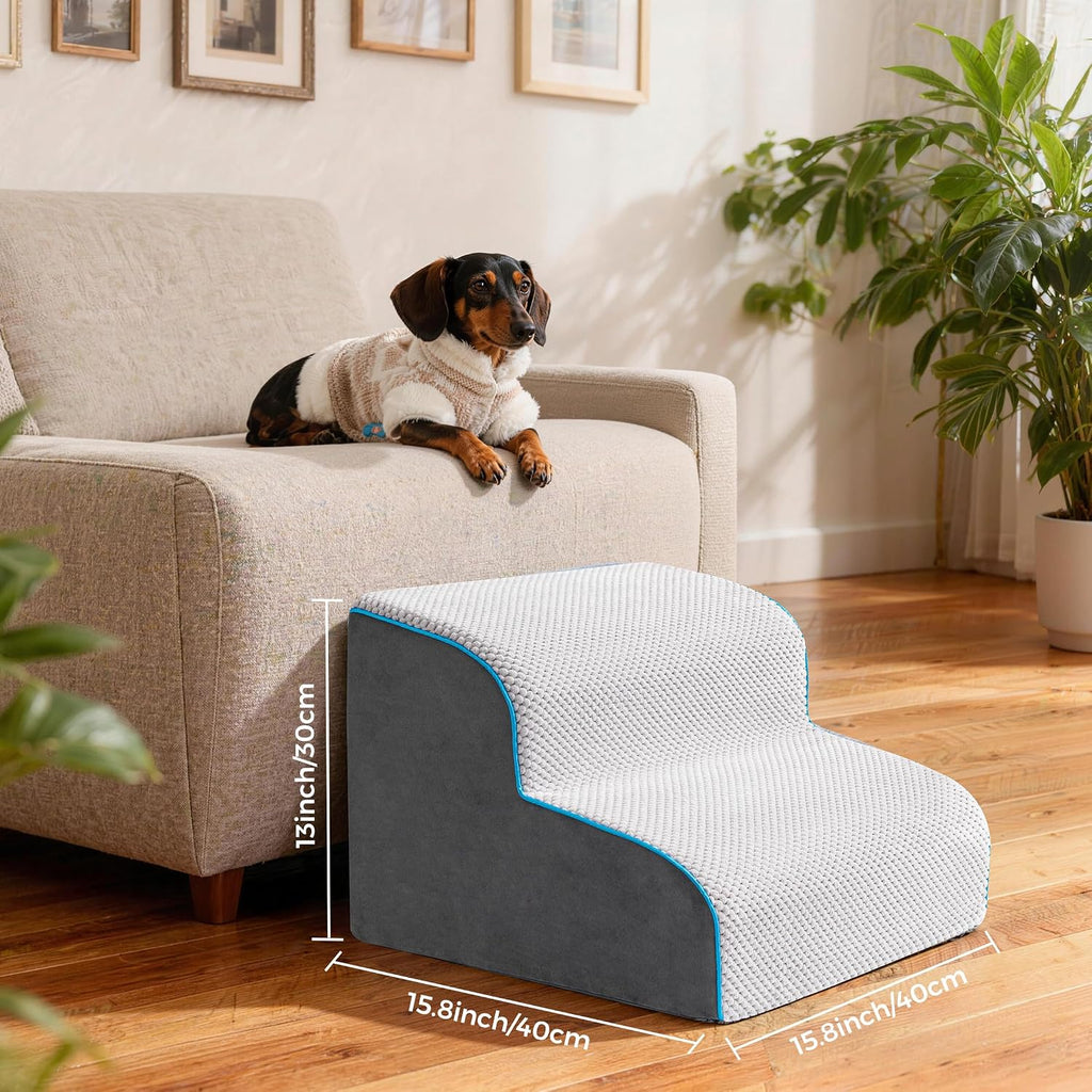 Dog Stairs, Steps and Ramp for High Bed & Sofa, 13-24" H Detachable Pet Stairs for Small Medium Dogs, Sturdy 40D