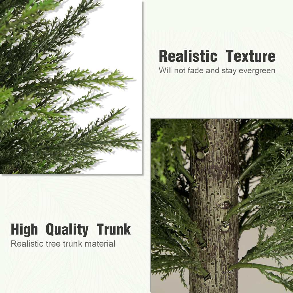 4FT Full Artificial Cedar Trees Set of 2 for Front Porch
