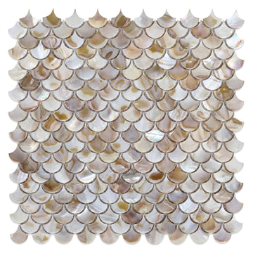 Fish Scale Mother of Pearl Backsplash Tile 12x12 Inch 5 Sheets