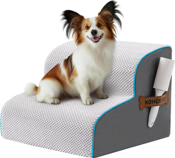 Dog Stairs, Steps and Ramp for High Bed & Sofa, 13-24" H Detachable Pet Stairs for Small Medium Dogs, Sturdy 40D