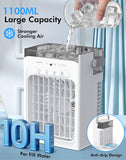 Portable Air Conditioners, Air Cooler Evaporative Personal Mini AC with Remoter, 4 Wind Speed, 2-4-6H Timer, 2 Modes