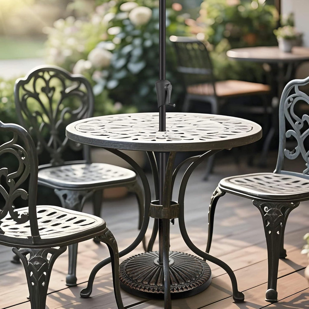 40lb Patio Umbrella Base - No Filler Required Heavy Duty Outdoor Umbrella Base Stand Pool, Balcony, Beach, Bronze