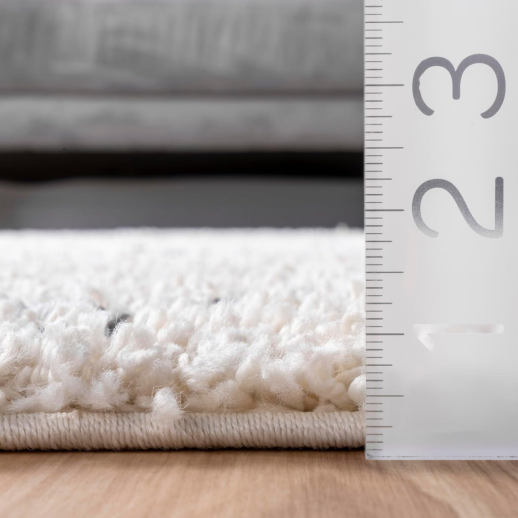 Jessie Off White Trellis Power Loomed Area Rug