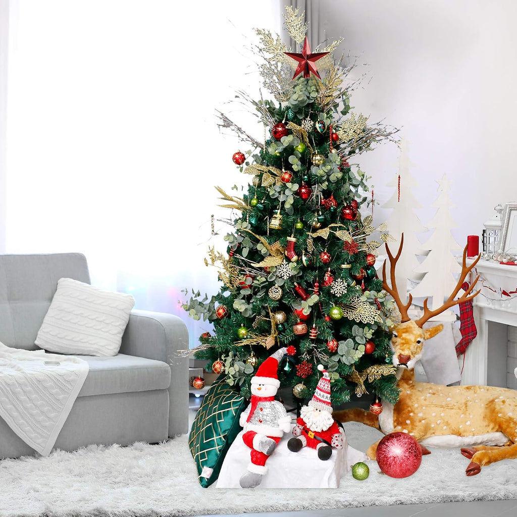 Tree Ornament, 132pcs Christmas Decoration Set Red Green Gold