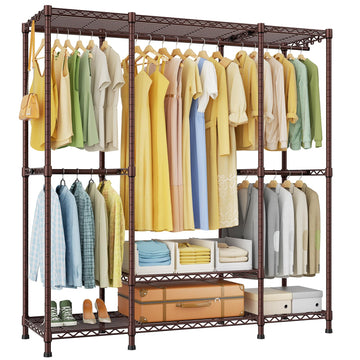 E3 Heavy Duty Garment Rack 4-Tier Freestanding Closet Organizer System