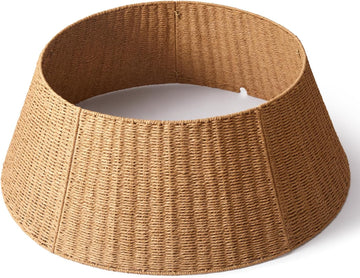 36in Extra Large Christmas Tree Collar - Wicker Woven Tree Collars for Artificial Trees - Large Rattan Rustic
