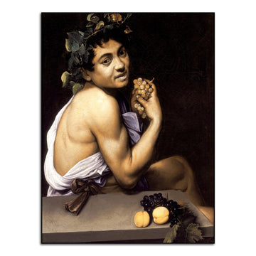 Caravaggio Canvas Wall Art Sick Bacchus Poster Retro Character Painting Print Room Aesthetic Decoration Suitable
