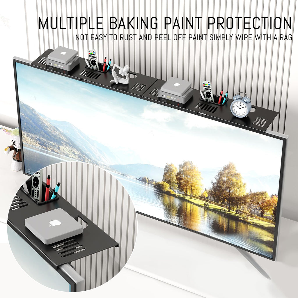 Adjustable Steel TV Top Shelf for Soundbar, Floating TV Stand