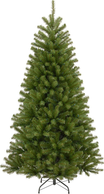 Tree Company 7.5ft Unlit North Valley Spruce Christmas Tree | 1,346 Tips, Includes Stand, Artificial, Green