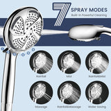 Filtered Shower Head with Handheld, High Pressure 7 Spray Showerhead with Filters for Hard Water
