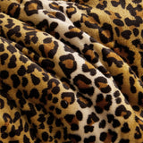 Petrichor Leopard Velvet Flannel King Comforter Set-Cheetah Print Western Blanket,Luxury Fuzzy Heavy Bedding Set,3