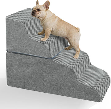 Dog Stairs for Bed, 19" H 4 Step Pet Stairs for Small Dogs & Cats