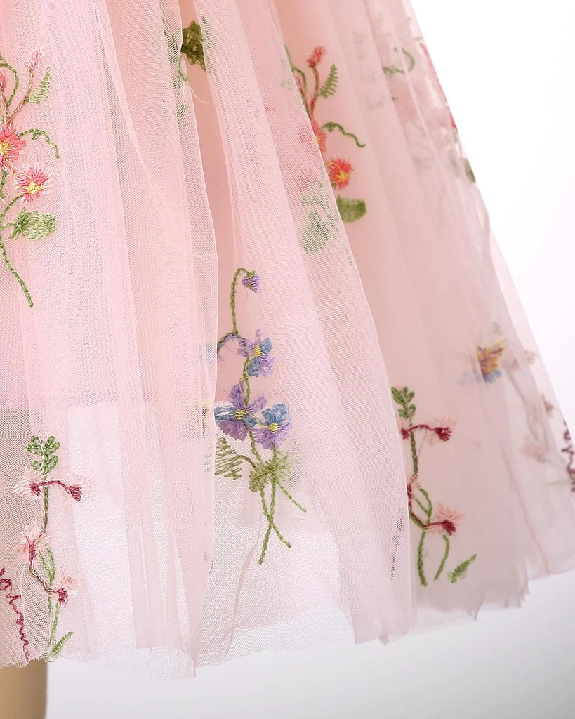 Girl Dress Flower Girls Tulle Smocked Fairy Dresses 1