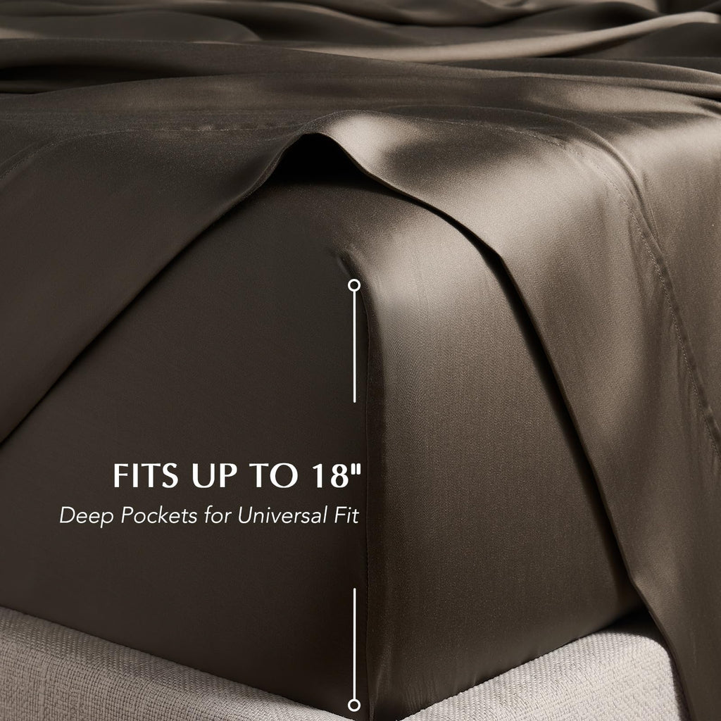 TencelTM Sheet Set, Breathable & Cooling, Cal.King, Espresso Brown
