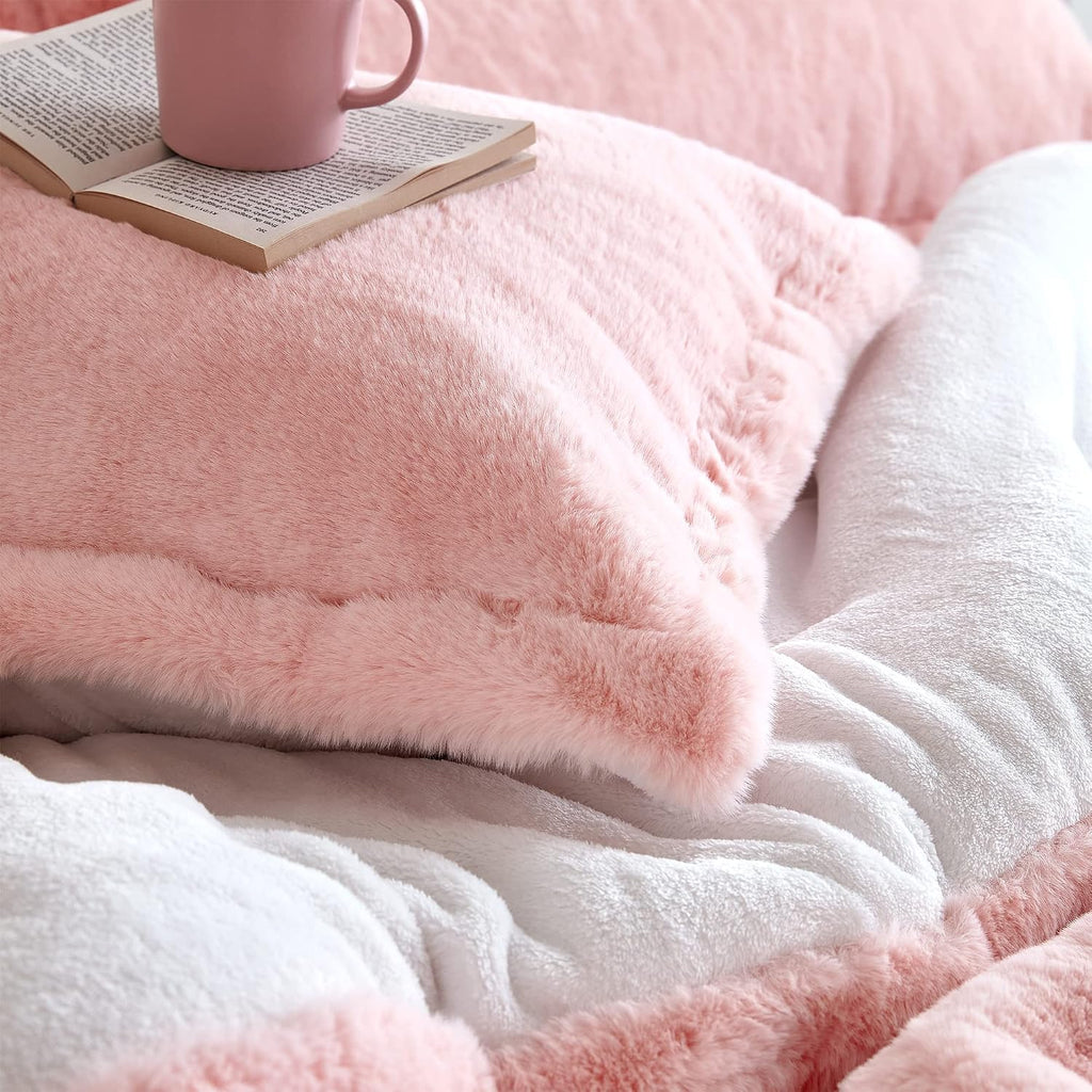 Chunky Bunny - Coma Inducer King Oversized Comforter Set - Rose Quartz | Experience Coma Worthy Sleep with Cozy Faux