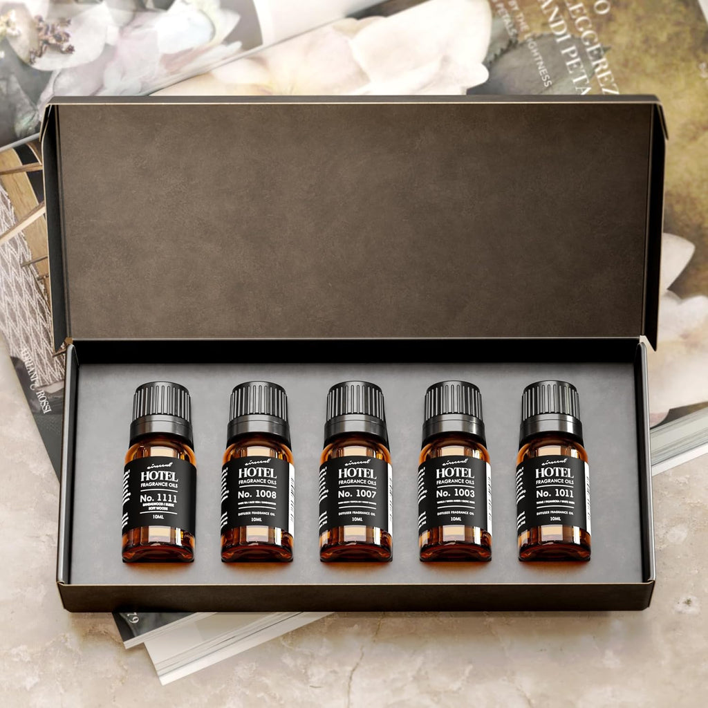 Hotel Diffuser Oil Gift Set - Most Popular 5-Star Hotel Scents - Set of 5