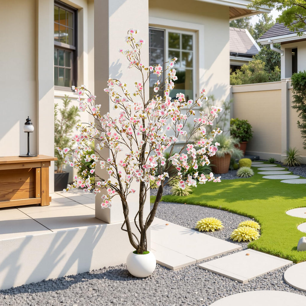 Artificial Cherry Blossom Tree 5FT, Pink Faux Floor Tree