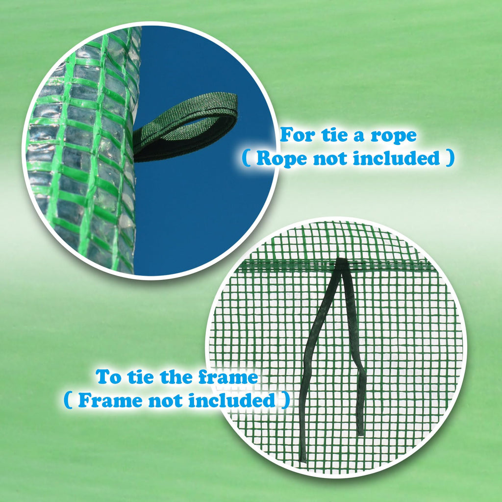 Replacement Greenhouse Cover for Walk in Greenhouse Frame Green House Top Cover (Frame NOT Included) (26 x 10 x 7 ft)